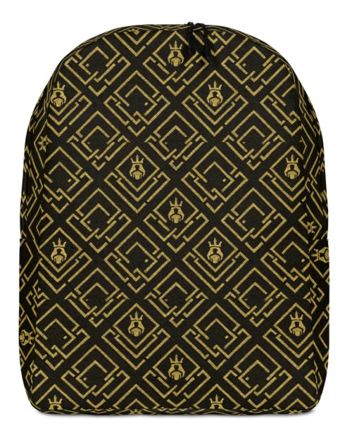 DaKahree Royal Labyrinth – Minimalist Backpack – Black & Gold