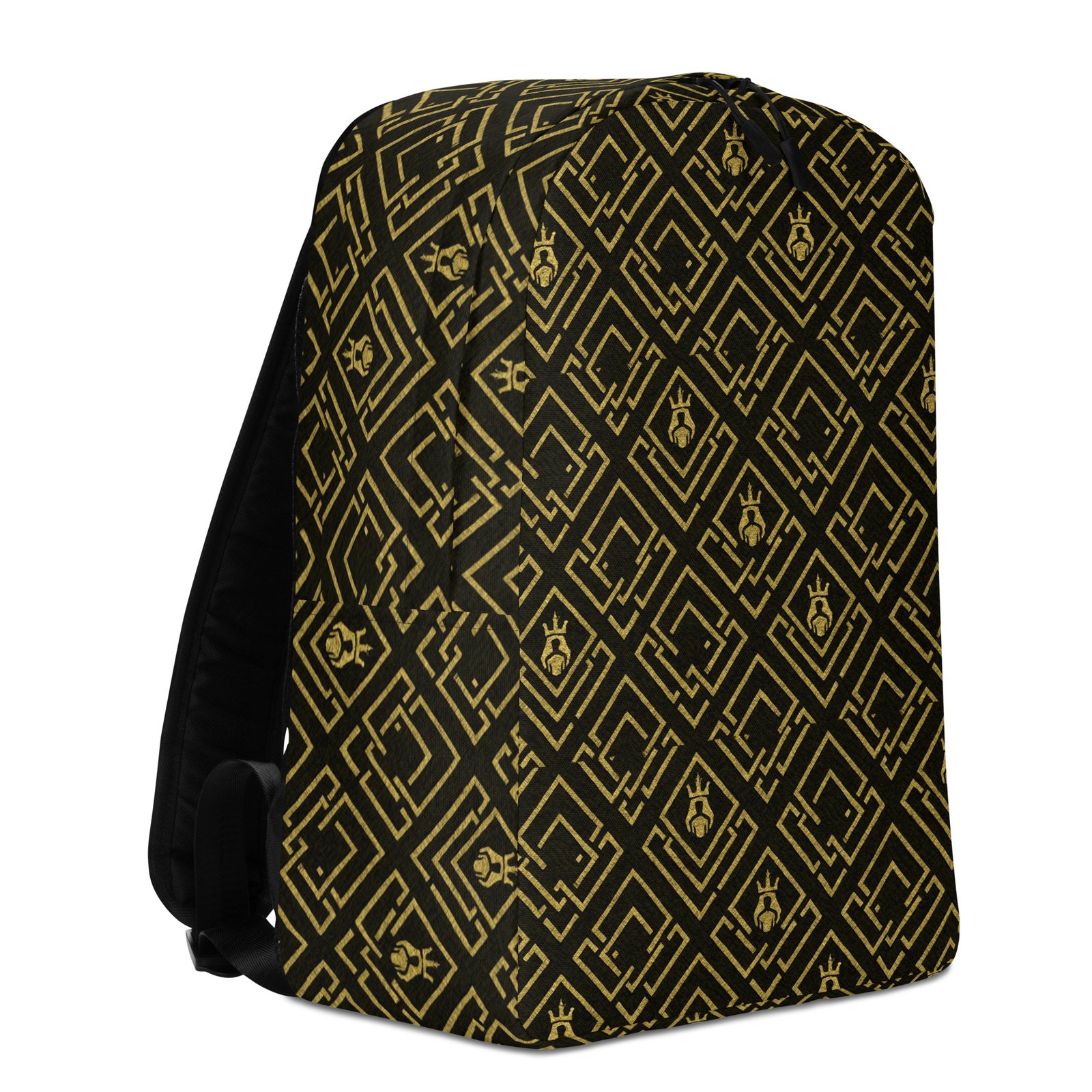 DaKahree Royal Labyrinth – Minimalist Backpack – Black & Gold - Image 8